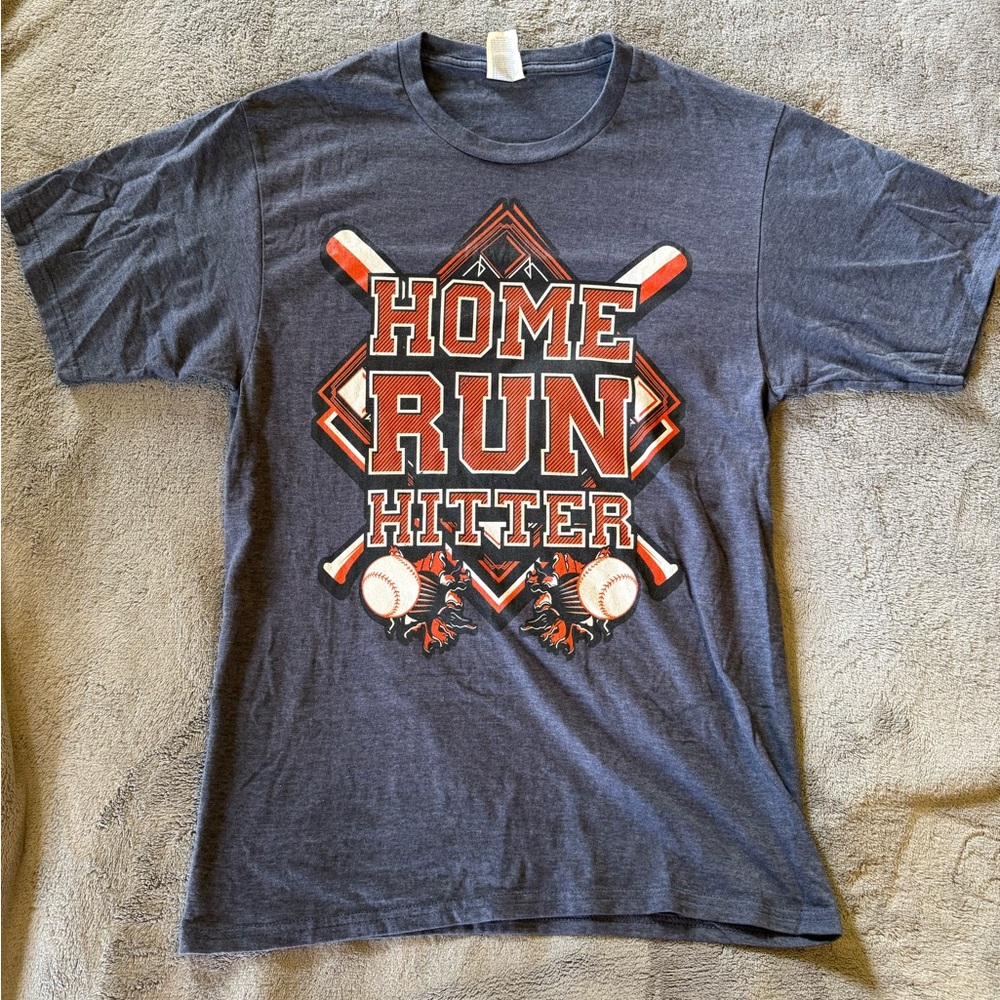 Men’s Small Port Authority Navy Graphic 'Home Run Hitter' Tee